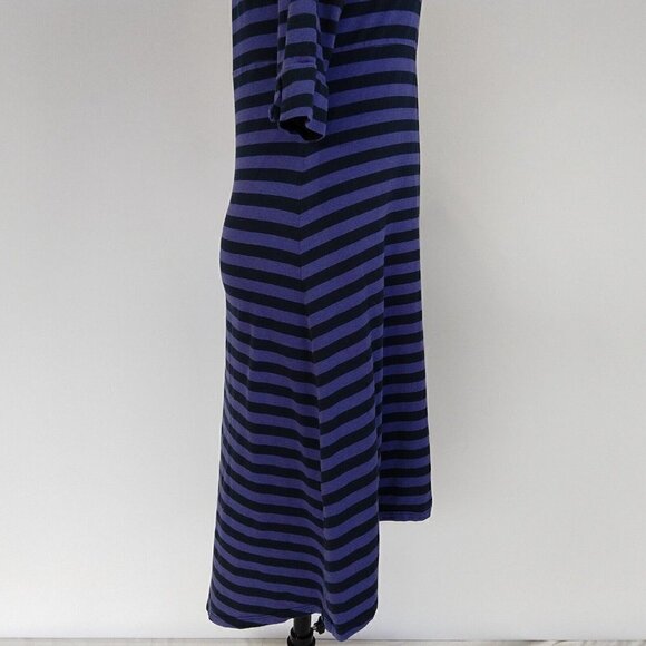 Horny Toad & Co. Stretchy Foxtrot Dress Size S Purple Blue Stripe Hi Low Hemline - Picture 5 of 10